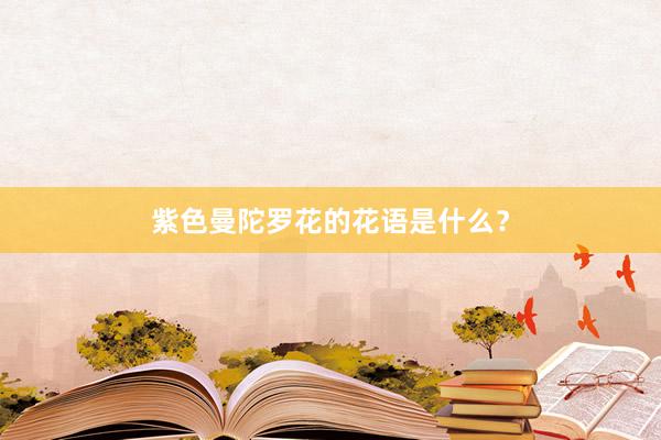 紫色曼陀罗花的花语是什么？
